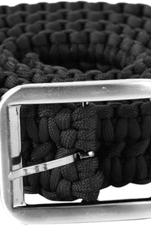 Hand made Paracord Belts with Metal Buckle for Men, Outdoor Survival Accessories Adjustable Waist Belt For Camping Hiking Boating, Pulling Force:550lbs