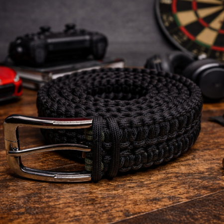 Cordrobe Black Woven Cord Belt